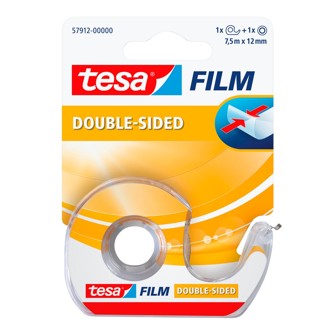 Biurowa taśma dwustronna tesa® z dyspenserem, 7,5mx12mm przezroczysta